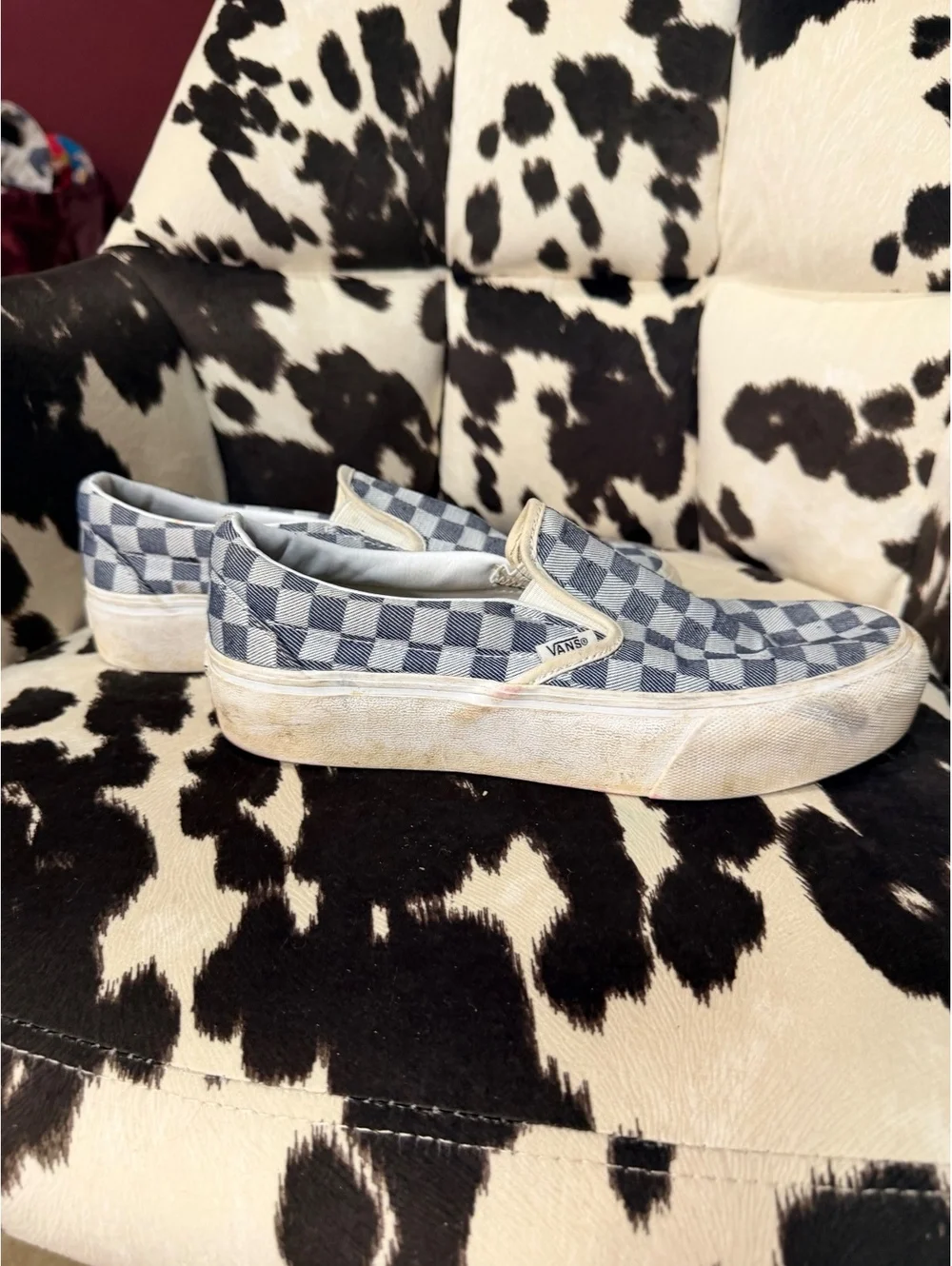 Vans Classic Slip-On Checkerboard Shoes Size 6.5 men / 8 women